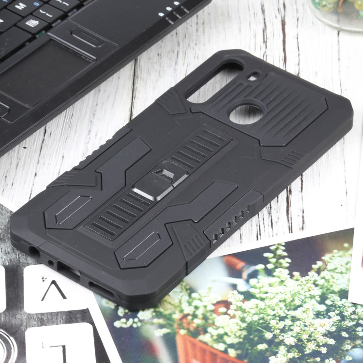For Samsung Galaxy A21 US Version Vanguard Warrior All Inclusive Double-color Shockproof TPU + PC Protective Case with Holder