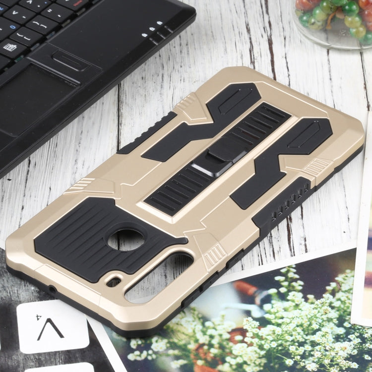 For Samsung Galaxy A21 US Version Vanguard Warrior All Inclusive Double-color Shockproof TPU + PC Protective Case with Holder