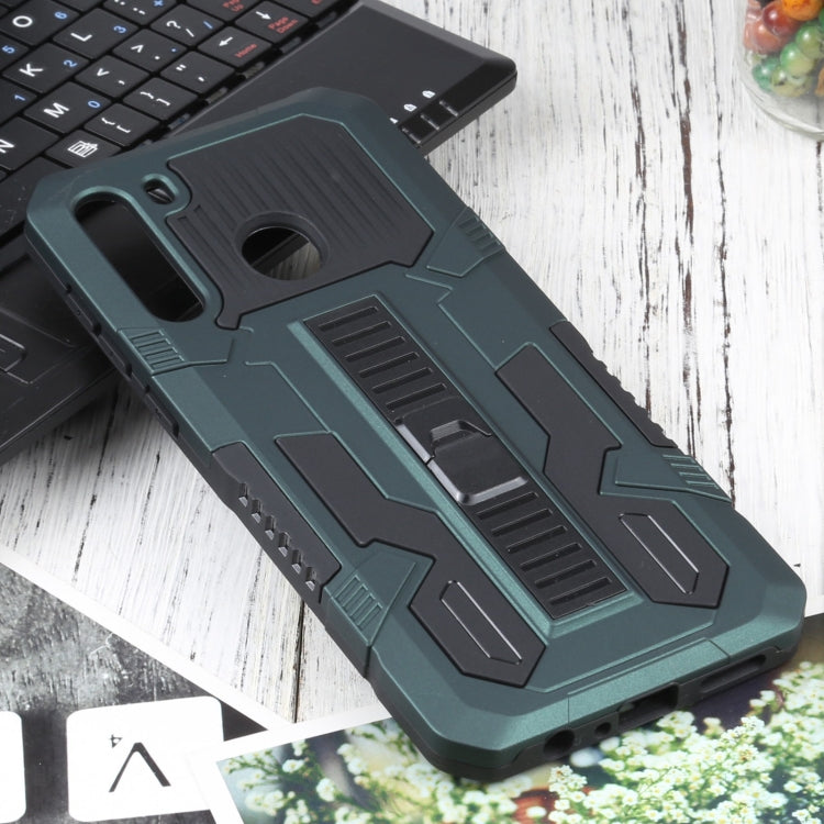 For Samsung Galaxy A21 US Version Vanguard Warrior All Inclusive Double-color Shockproof TPU + PC Protective Case with Holder