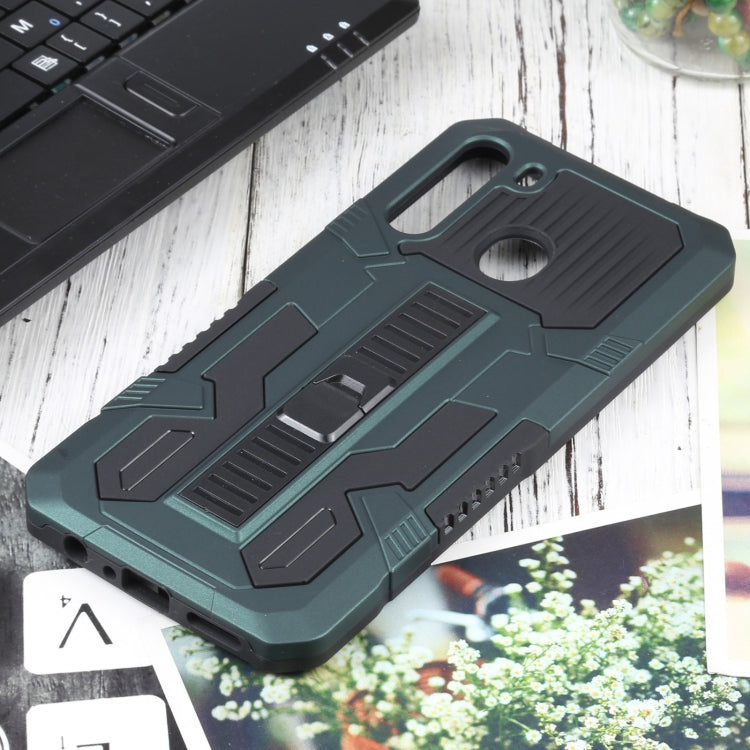 For Samsung Galaxy A21 US Version Vanguard Warrior All Inclusive Double-color Shockproof TPU + PC Protective Case with Holder