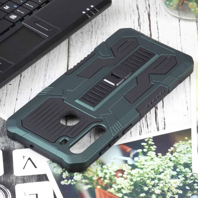 For Samsung Galaxy A21 US Version Vanguard Warrior All Inclusive Double-color Shockproof TPU + PC Protective Case with Holder