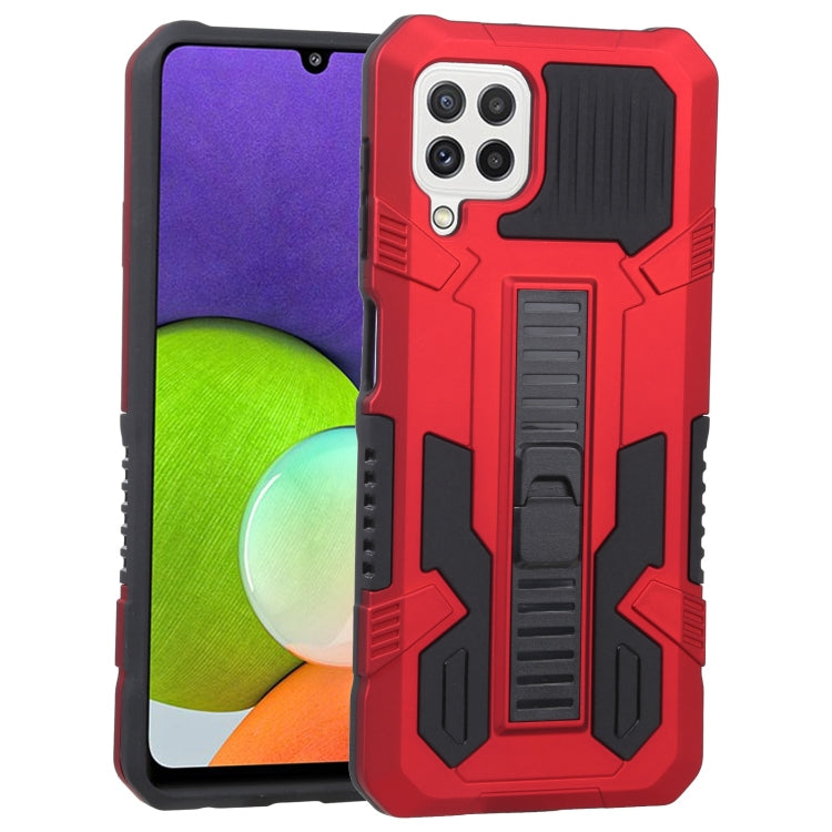 For Samsung Galaxy A22 4G / M32 4G Vanguard Warrior All Inclusive Double-color Shockproof TPU + PC Protective Case with Holder