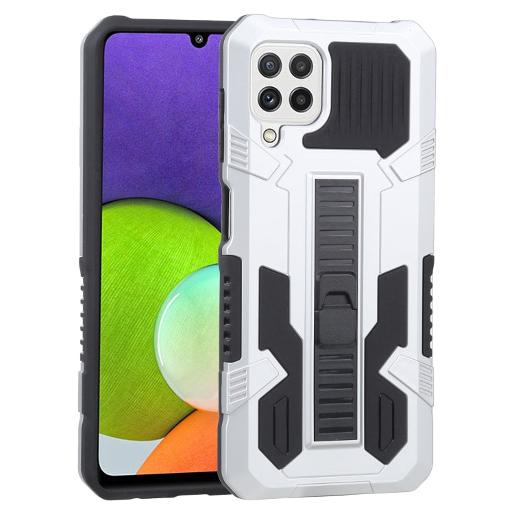 For Samsung Galaxy A22 4G / M32 4G Vanguard Warrior All Inclusive Double-color Shockproof TPU + PC Protective Case with Holder