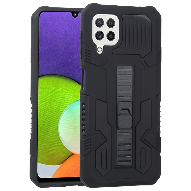 For Samsung Galaxy A22 4G / M32 4G Vanguard Warrior All Inclusive Double-color Shockproof TPU + PC Protective Case with Holder