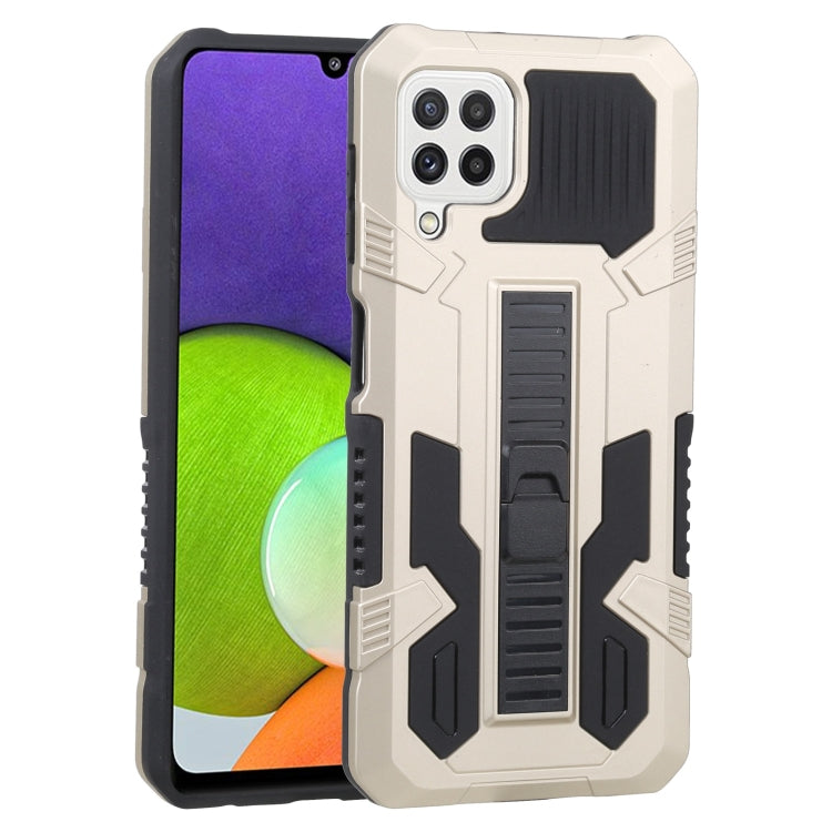 For Samsung Galaxy A22 4G / M32 4G Vanguard Warrior All Inclusive Double-color Shockproof TPU + PC Protective Case with Holder