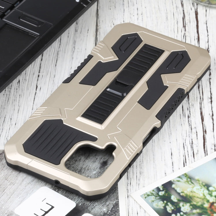 For Samsung Galaxy A22 4G / M32 4G Vanguard Warrior All Inclusive Double-color Shockproof TPU + PC Protective Case with Holder