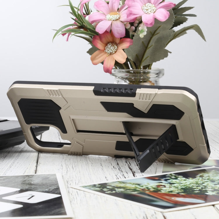 For Samsung Galaxy A22 4G / M32 4G Vanguard Warrior All Inclusive Double-color Shockproof TPU + PC Protective Case with Holder