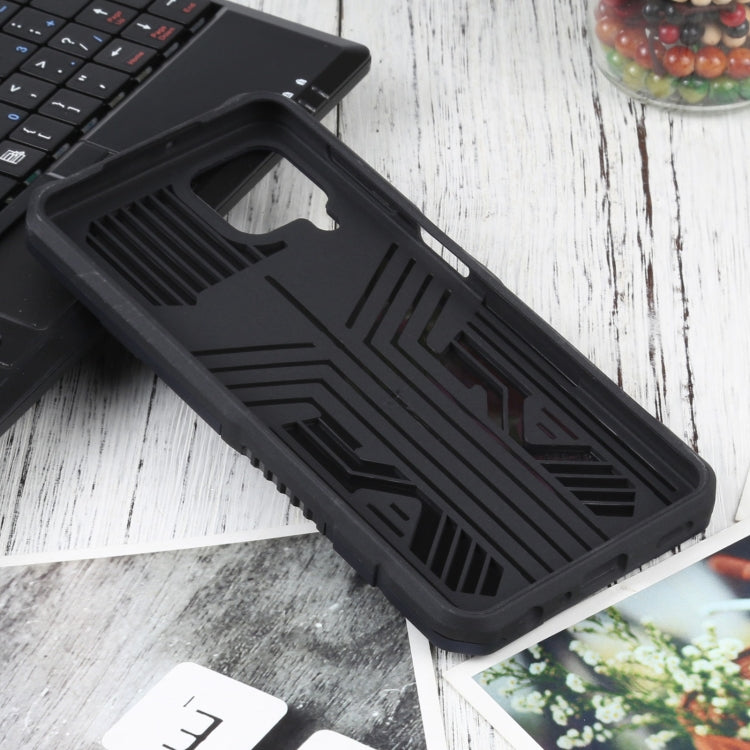 For Samsung Galaxy A22 4G / M32 4G Vanguard Warrior All Inclusive Double-color Shockproof TPU + PC Protective Case with Holder