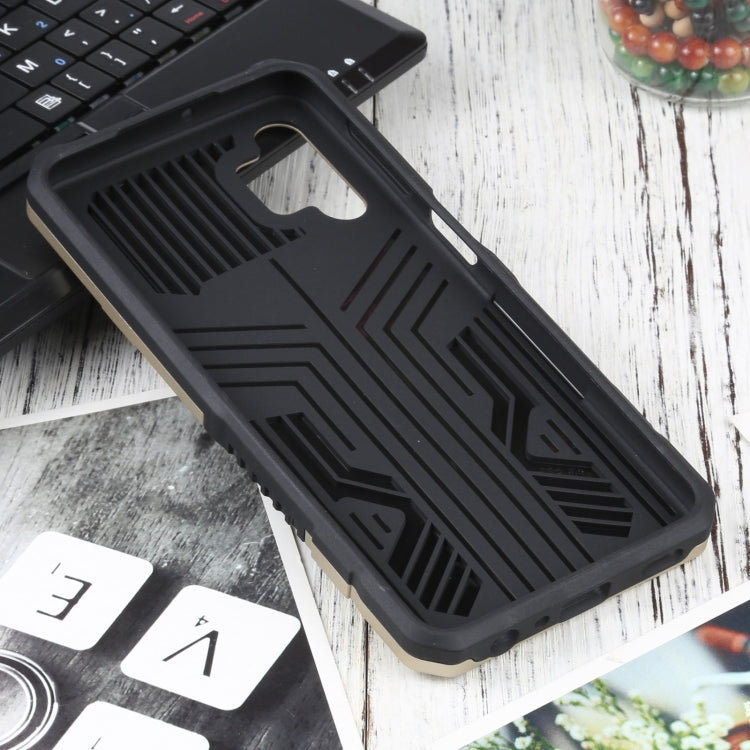 For Samsung Galaxy A32 5G Vanguard Warrior All Inclusive Double-color Shockproof TPU + PC Protective Case with Holder