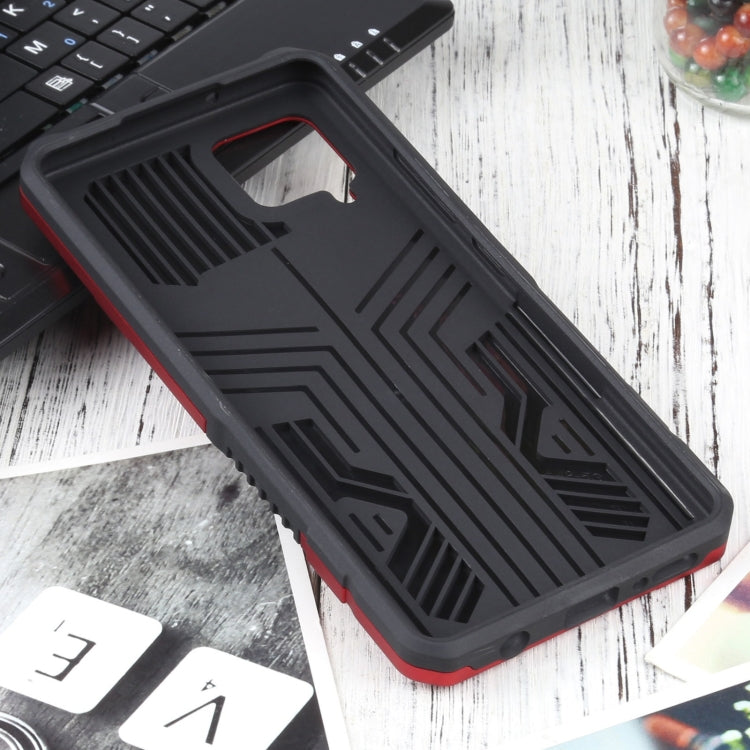 For Samsung Galaxy A42 5G Vanguard Warrior All Inclusive Double-color Shockproof TPU + PC Protective Case with Holder