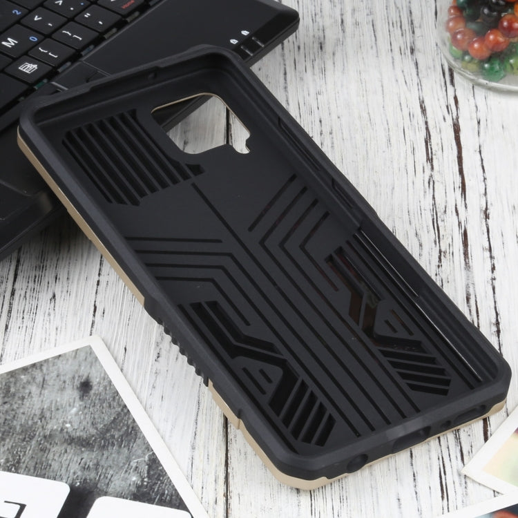 For Samsung Galaxy A42 5G Vanguard Warrior All Inclusive Double-color Shockproof TPU + PC Protective Case with Holder