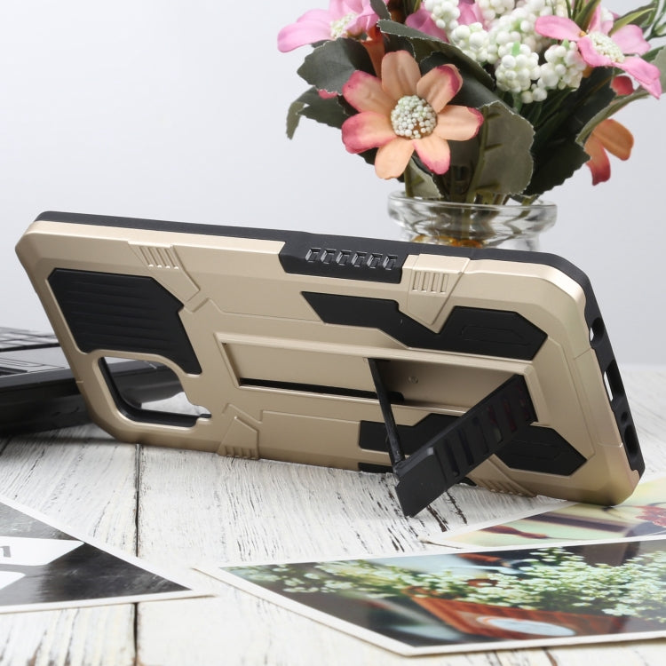 For Samsung Galaxy A42 5G Vanguard Warrior All Inclusive Double-color Shockproof TPU + PC Protective Case with Holder