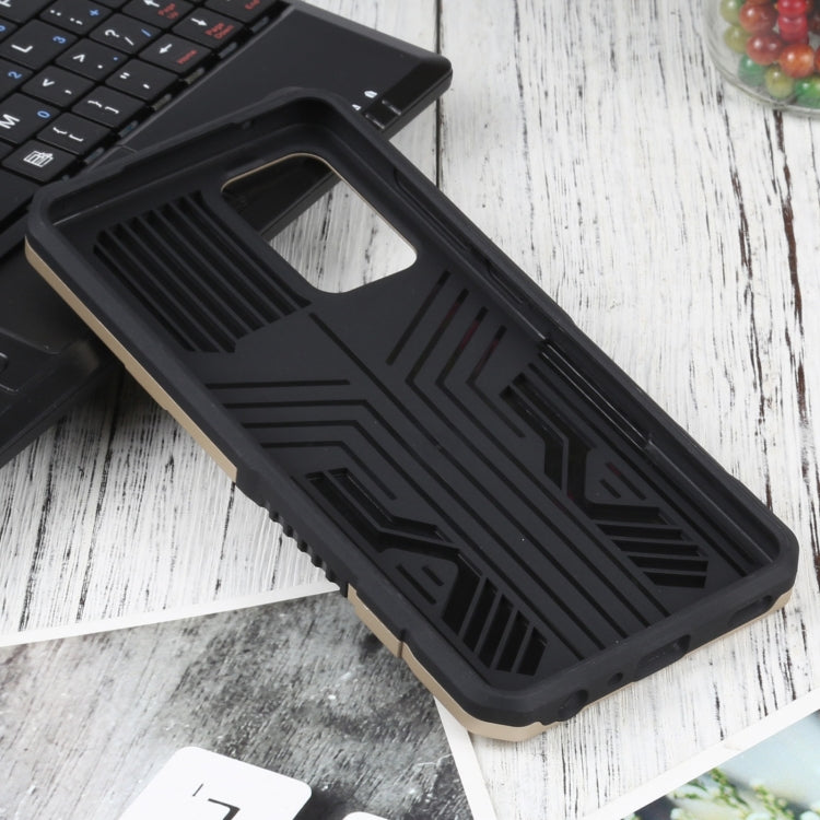 For Samsung Galaxy A52 5G / 4G / A52S Vanguard Warrior All Inclusive Double-color Shockproof TPU + PC Protective Case with Holder