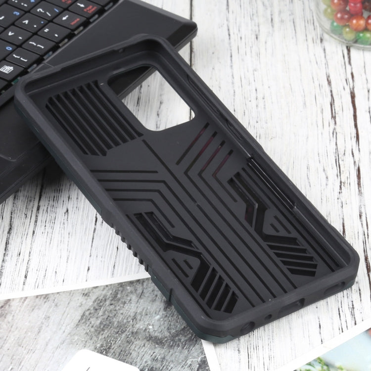 For Samsung Galaxy A52 5G / 4G / A52S Vanguard Warrior All Inclusive Double-color Shockproof TPU + PC Protective Case with Holder