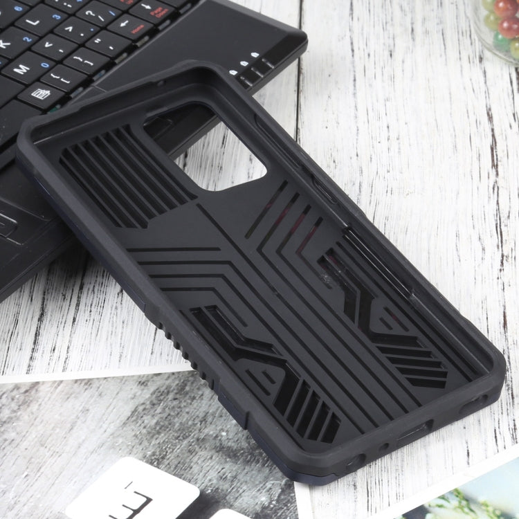 For Samsung Galaxy A52 5G / 4G / A52S Vanguard Warrior All Inclusive Double-color Shockproof TPU + PC Protective Case with Holder