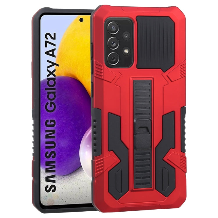 For Samsung Galaxy A72 5G / 4G Vanguard Warrior All Inclusive Double-color Shockproof TPU + PC Protective Case with Holder