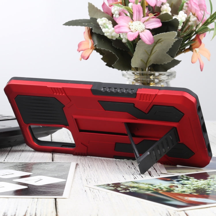 For Samsung Galaxy A72 5G / 4G Vanguard Warrior All Inclusive Double-color Shockproof TPU + PC Protective Case with Holder