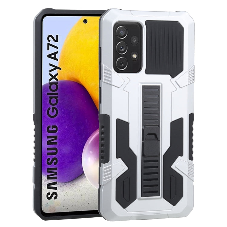 For Samsung Galaxy A72 5G / 4G Vanguard Warrior All Inclusive Double-color Shockproof TPU + PC Protective Case with Holder