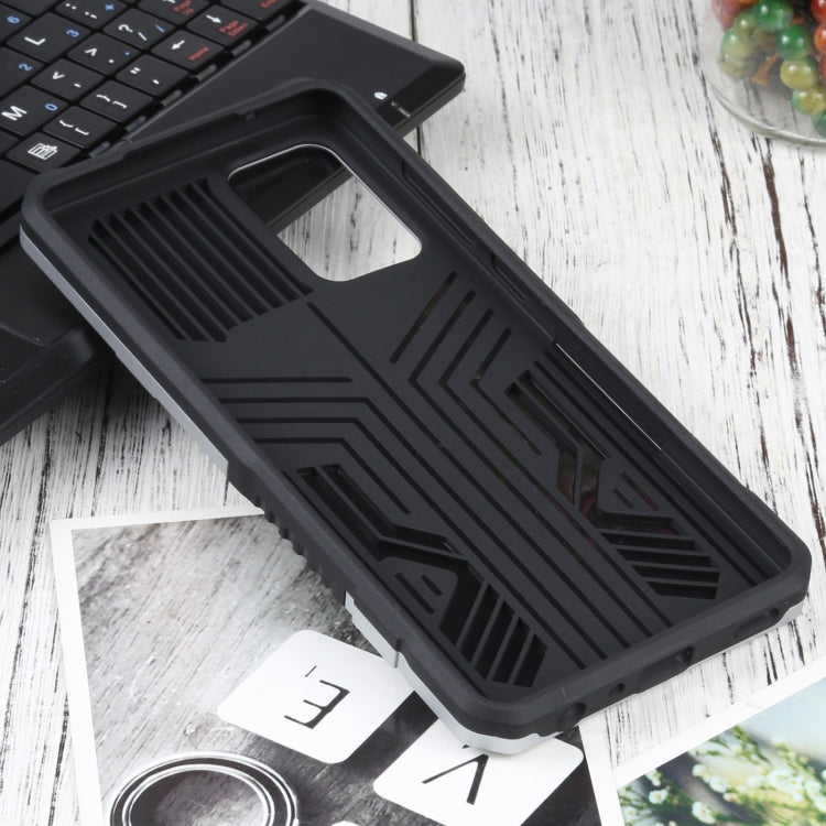 For Samsung Galaxy A72 5G / 4G Vanguard Warrior All Inclusive Double-color Shockproof TPU + PC Protective Case with Holder