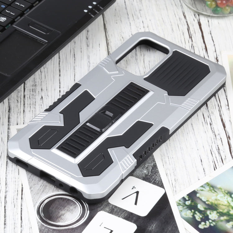 For Samsung Galaxy A72 5G / 4G Vanguard Warrior All Inclusive Double-color Shockproof TPU + PC Protective Case with Holder
