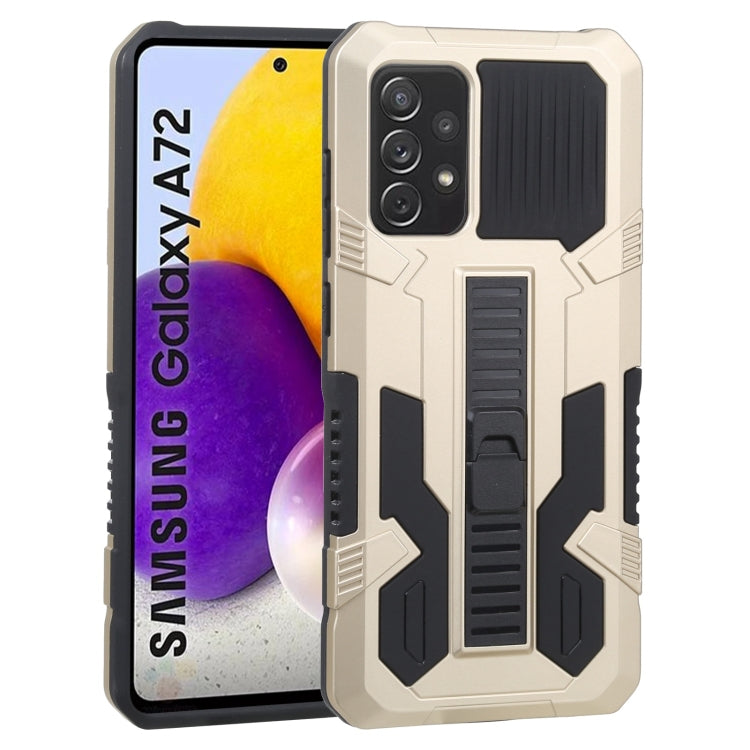 For Samsung Galaxy A72 5G / 4G Vanguard Warrior All Inclusive Double-color Shockproof TPU + PC Protective Case with Holder