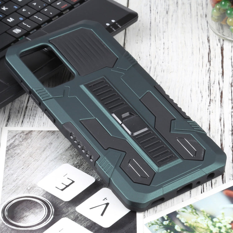 For Samsung Galaxy A72 5G / 4G Vanguard Warrior All Inclusive Double-color Shockproof TPU + PC Protective Case with Holder