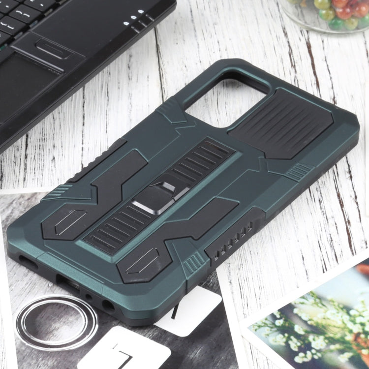 For Samsung Galaxy A72 5G / 4G Vanguard Warrior All Inclusive Double-color Shockproof TPU + PC Protective Case with Holder