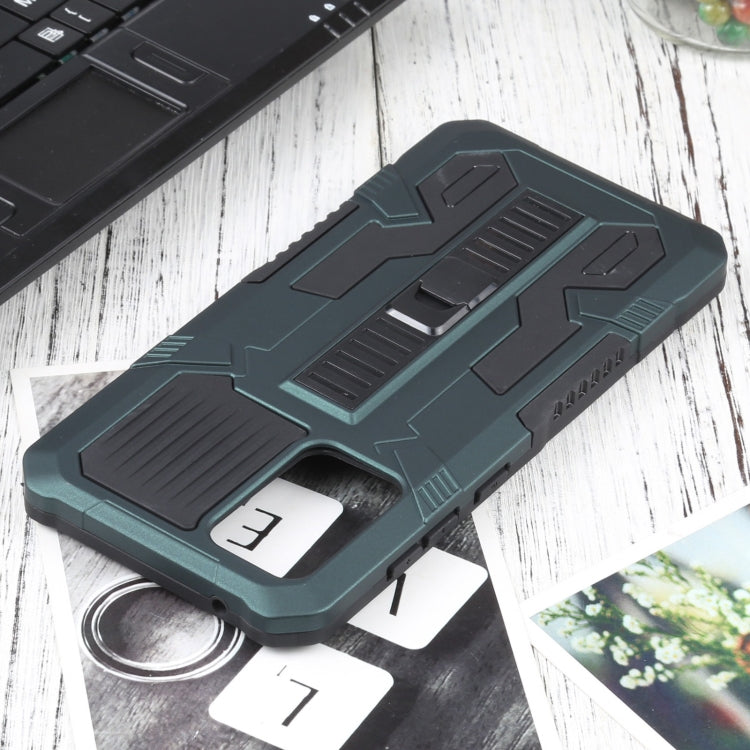 For Samsung Galaxy A72 5G / 4G Vanguard Warrior All Inclusive Double-color Shockproof TPU + PC Protective Case with Holder