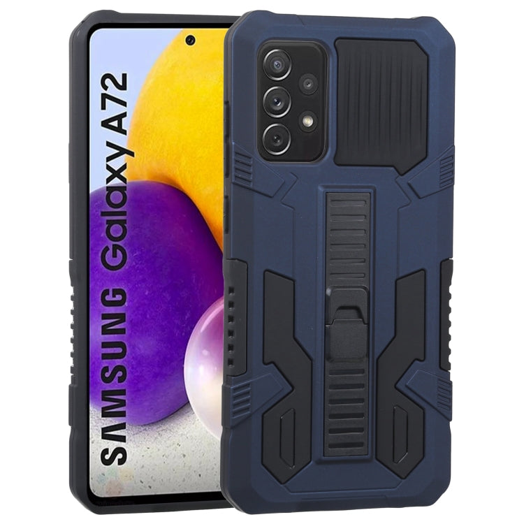 For Samsung Galaxy A72 5G / 4G Vanguard Warrior All Inclusive Double-color Shockproof TPU + PC Protective Case with Holder