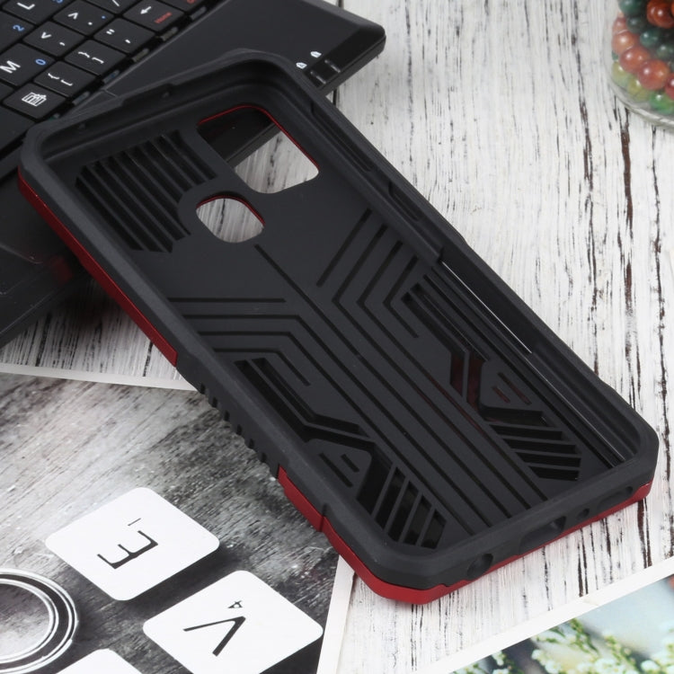 For Samsung Galaxy M31 / M21 / M30S Vanguard Warrior All Inclusive Double-color Shockproof TPU + PC Protective Case with Holder
