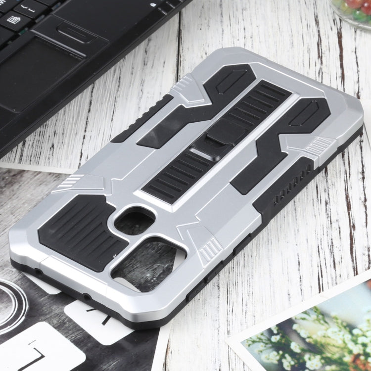 For Samsung Galaxy M31 / M21 / M30S Vanguard Warrior All Inclusive Double-color Shockproof TPU + PC Protective Case with Holder