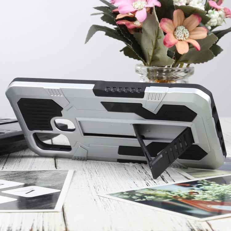 For Samsung Galaxy M31 / M21 / M30S Vanguard Warrior All Inclusive Double-color Shockproof TPU + PC Protective Case with Holder