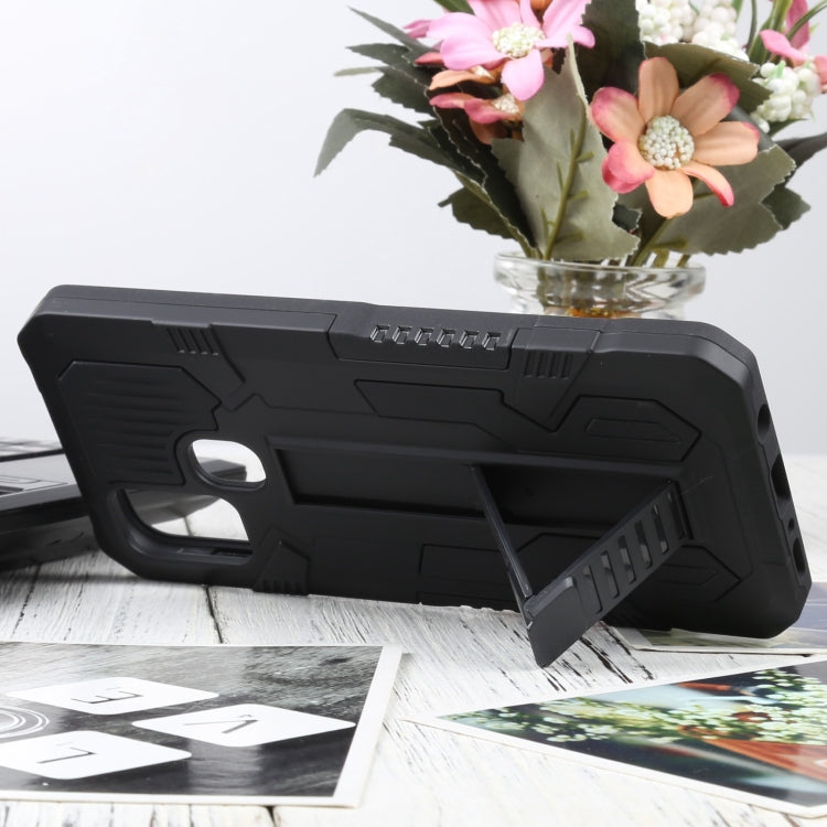 For Samsung Galaxy M31 / M21 / M30S Vanguard Warrior All Inclusive Double-color Shockproof TPU + PC Protective Case with Holder