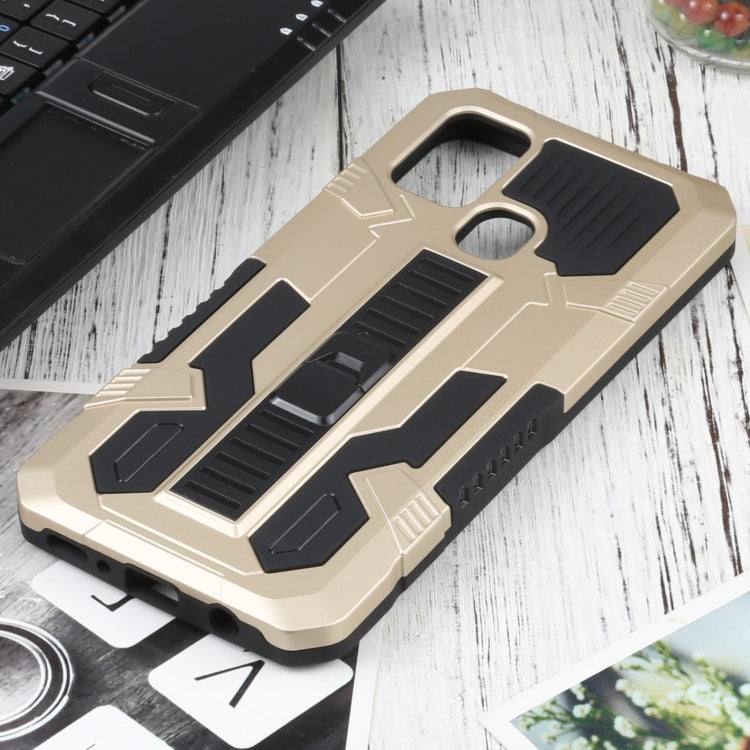For Samsung Galaxy M31 / M21 / M30S Vanguard Warrior All Inclusive Double-color Shockproof TPU + PC Protective Case with Holder
