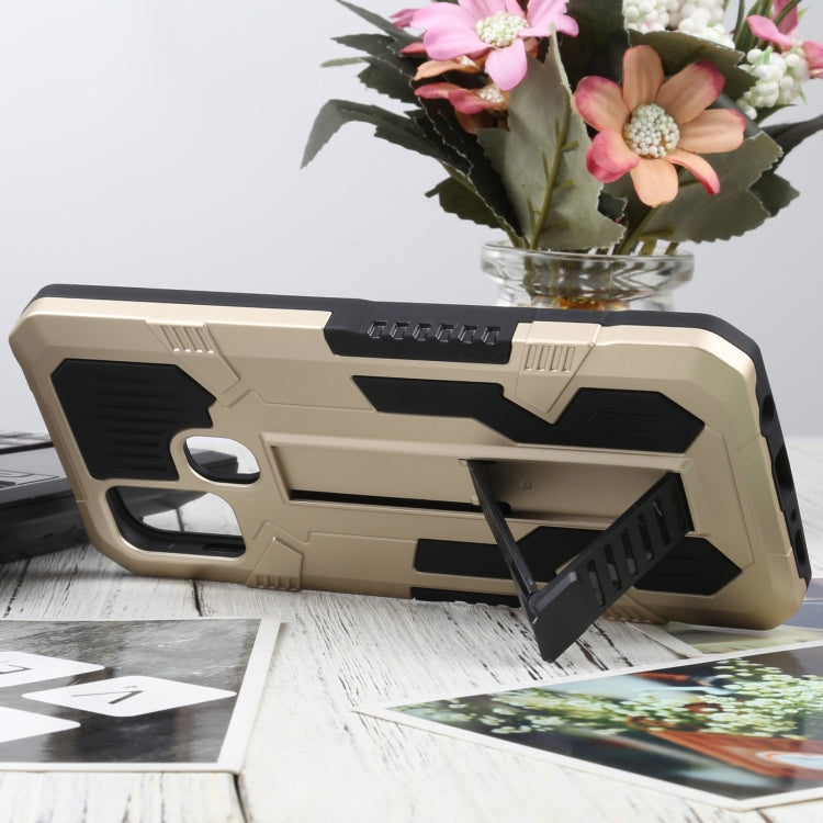 For Samsung Galaxy M31 / M21 / M30S Vanguard Warrior All Inclusive Double-color Shockproof TPU + PC Protective Case with Holder