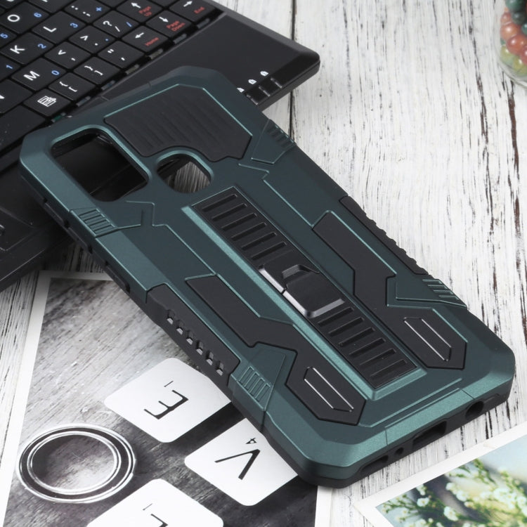 For Samsung Galaxy M31 / M21 / M30S Vanguard Warrior All Inclusive Double-color Shockproof TPU + PC Protective Case with Holder