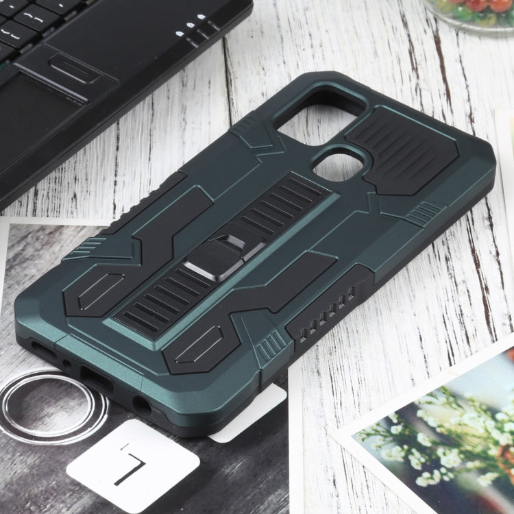 For Samsung Galaxy M31 / M21 / M30S Vanguard Warrior All Inclusive Double-color Shockproof TPU + PC Protective Case with Holder