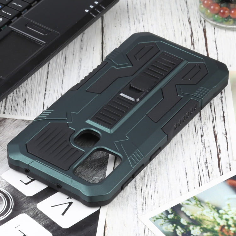 For Samsung Galaxy M31 / M21 / M30S Vanguard Warrior All Inclusive Double-color Shockproof TPU + PC Protective Case with Holder
