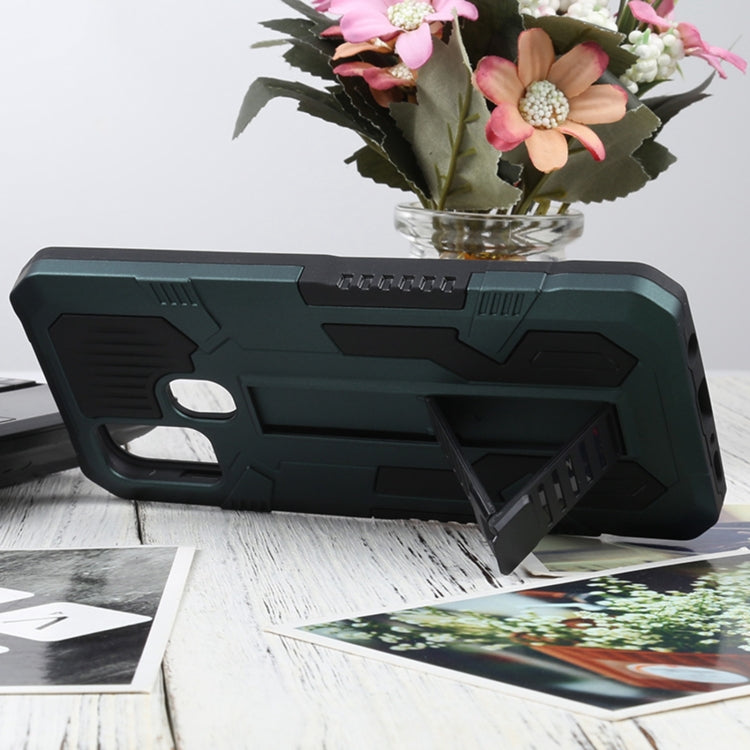 For Samsung Galaxy M31 / M21 / M30S Vanguard Warrior All Inclusive Double-color Shockproof TPU + PC Protective Case with Holder