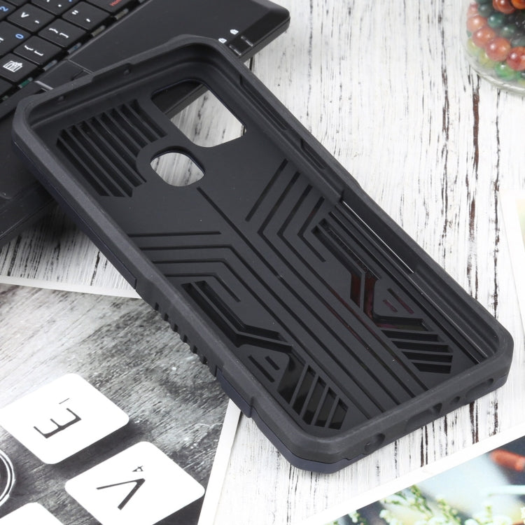 For Samsung Galaxy M31 / M21 / M30S Vanguard Warrior All Inclusive Double-color Shockproof TPU + PC Protective Case with Holder