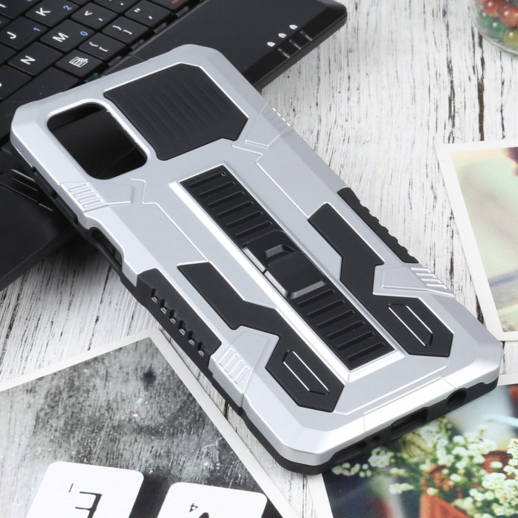 For Samsung Galaxy M31s Vanguard Warrior All Inclusive Double-color Shockproof TPU + PC Protective Case with Holder