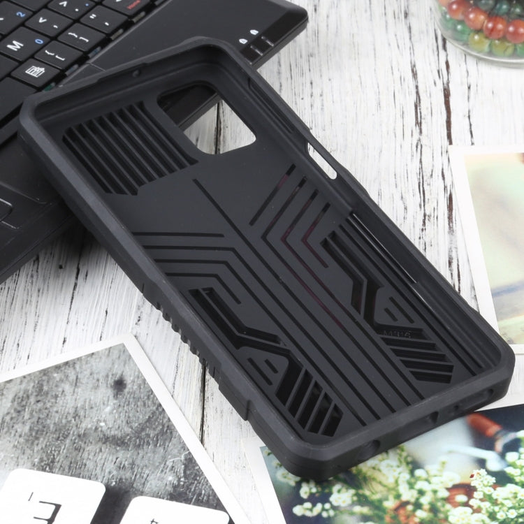 For Samsung Galaxy M31s Vanguard Warrior All Inclusive Double-color Shockproof TPU + PC Protective Case with Holder