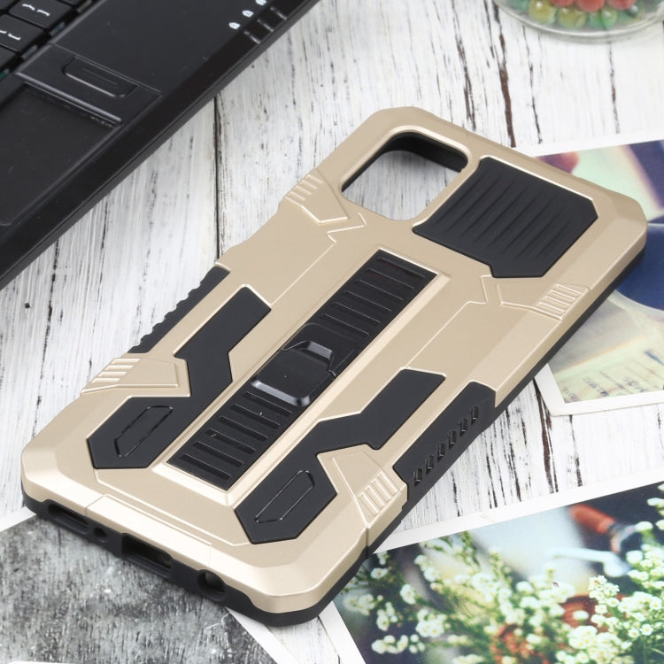 For Samsung Galaxy M31s Vanguard Warrior All Inclusive Double-color Shockproof TPU + PC Protective Case with Holder