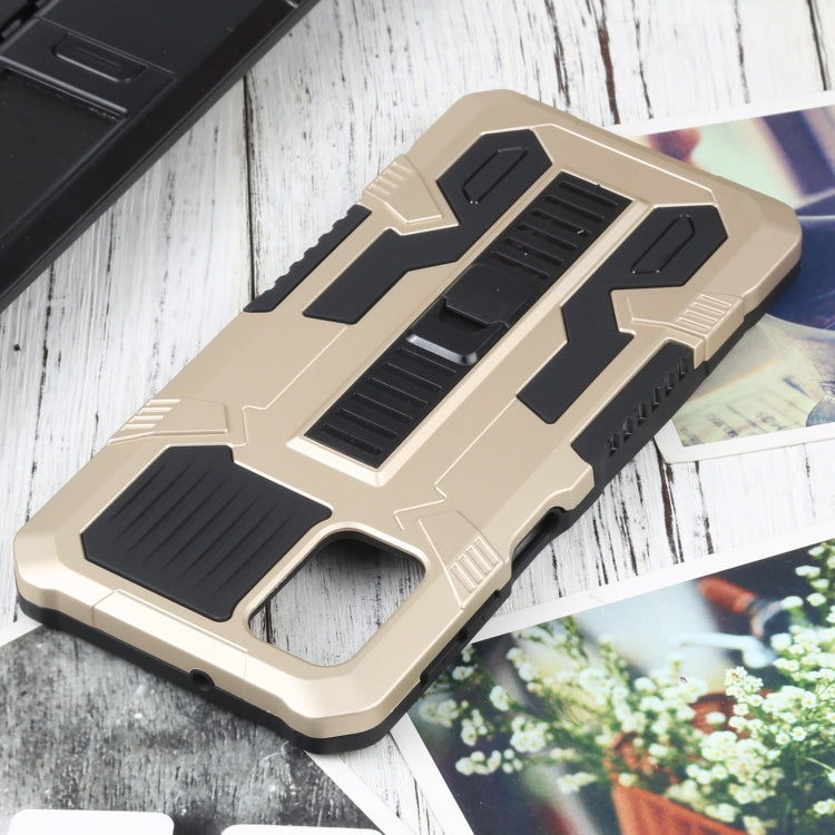 For Samsung Galaxy M31s Vanguard Warrior All Inclusive Double-color Shockproof TPU + PC Protective Case with Holder