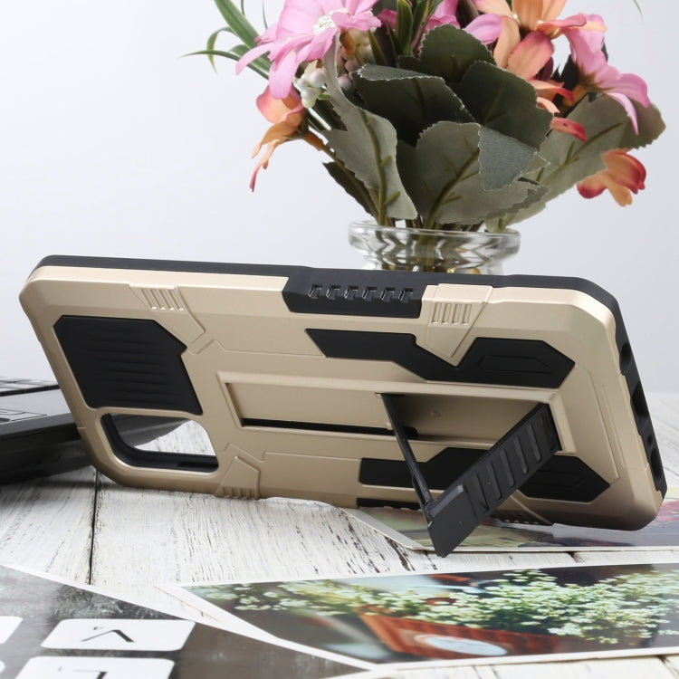 For Samsung Galaxy M31s Vanguard Warrior All Inclusive Double-color Shockproof TPU + PC Protective Case with Holder