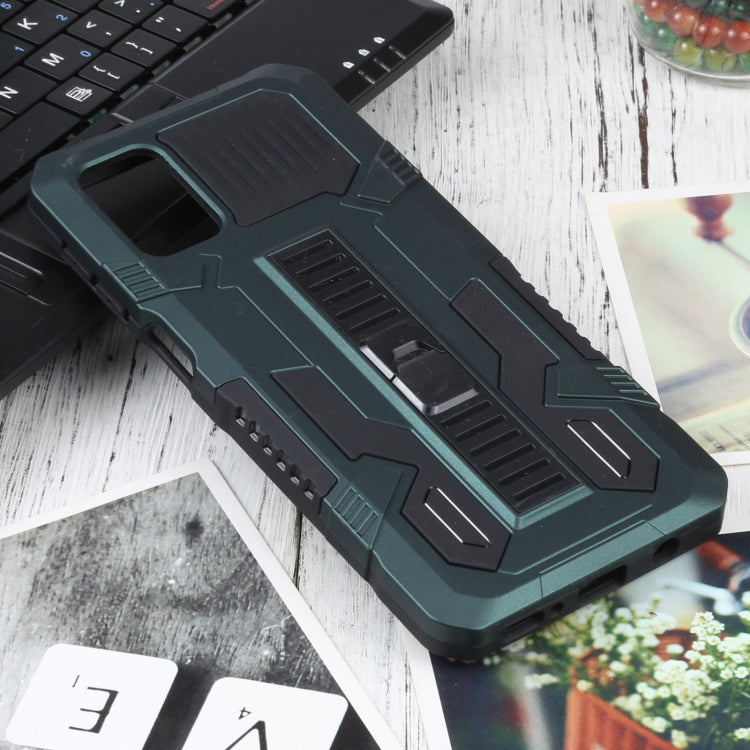 For Samsung Galaxy M31s Vanguard Warrior All Inclusive Double-color Shockproof TPU + PC Protective Case with Holder