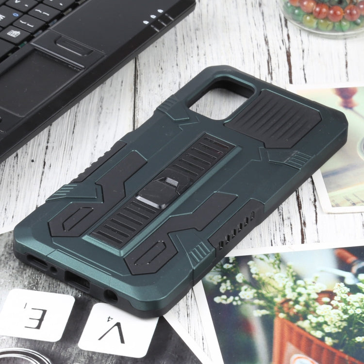 For Samsung Galaxy M31s Vanguard Warrior All Inclusive Double-color Shockproof TPU + PC Protective Case with Holder