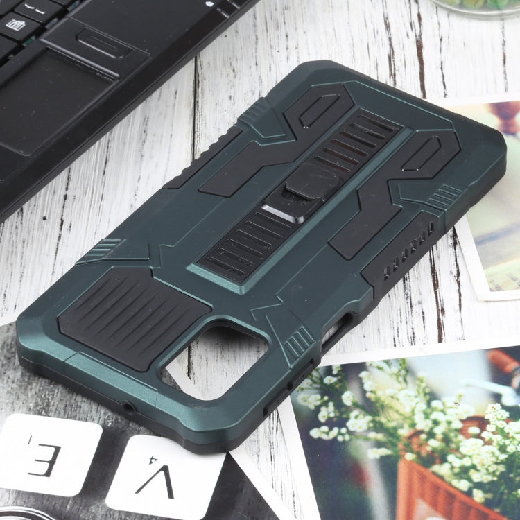 For Samsung Galaxy M31s Vanguard Warrior All Inclusive Double-color Shockproof TPU + PC Protective Case with Holder