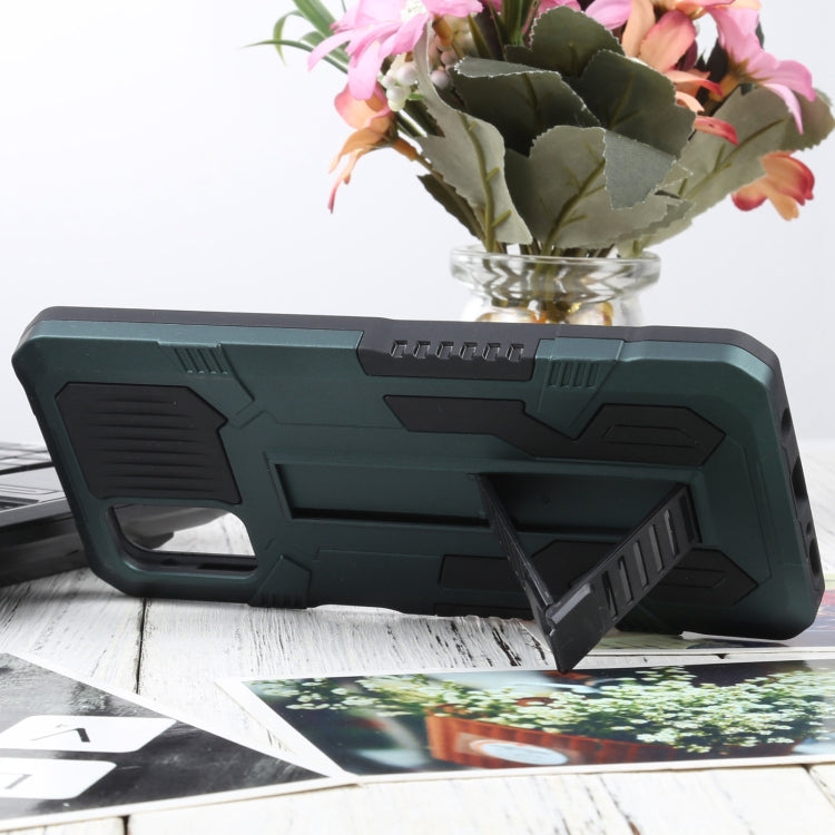 For Samsung Galaxy M31s Vanguard Warrior All Inclusive Double-color Shockproof TPU + PC Protective Case with Holder