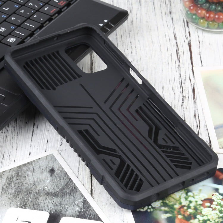 For Samsung Galaxy M31s Vanguard Warrior All Inclusive Double-color Shockproof TPU + PC Protective Case with Holder